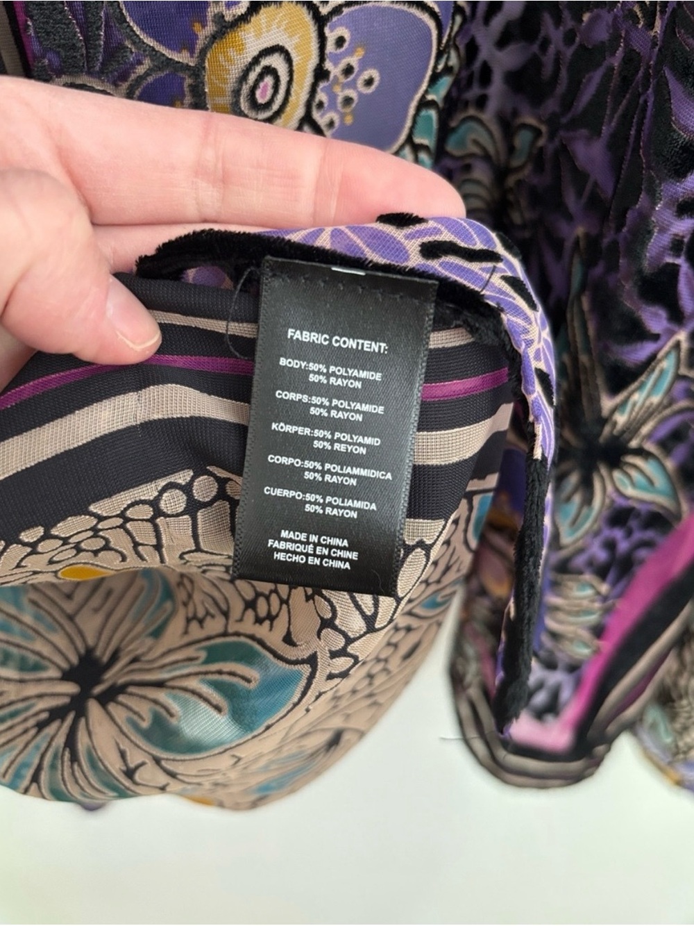 Anthropologie Shira Burnout Velvet Kimono - Picture 9 of 10